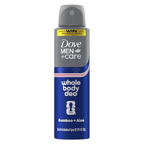 Dove Men Whole Body Deo Aluminum-Free Deodorant Spray, Bamboo + Aloe, 4 oz