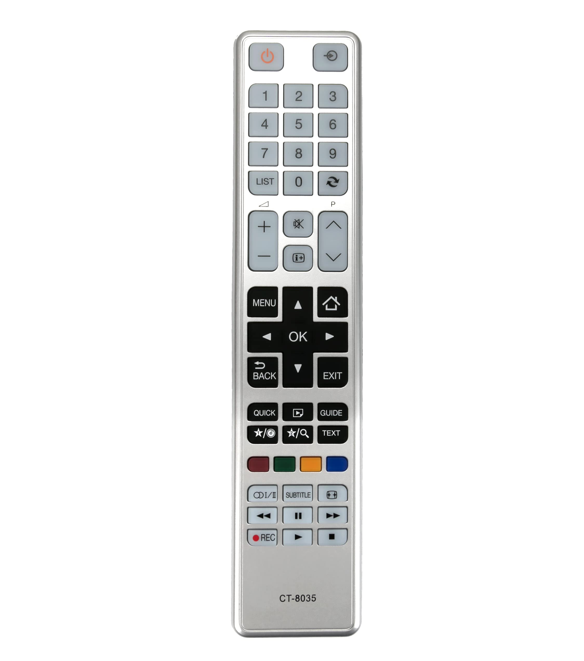 AULCMEET CT-8035 sub CT-8040 CT-8054 Replacement Remote Control Compatible with Toshiba Smart TV 32D1763DA 28W1763DA 49L1763DG 39W1763DG 43L1753DB 55L3663DG 65X9763DG 40L366* Series 43L366* Series