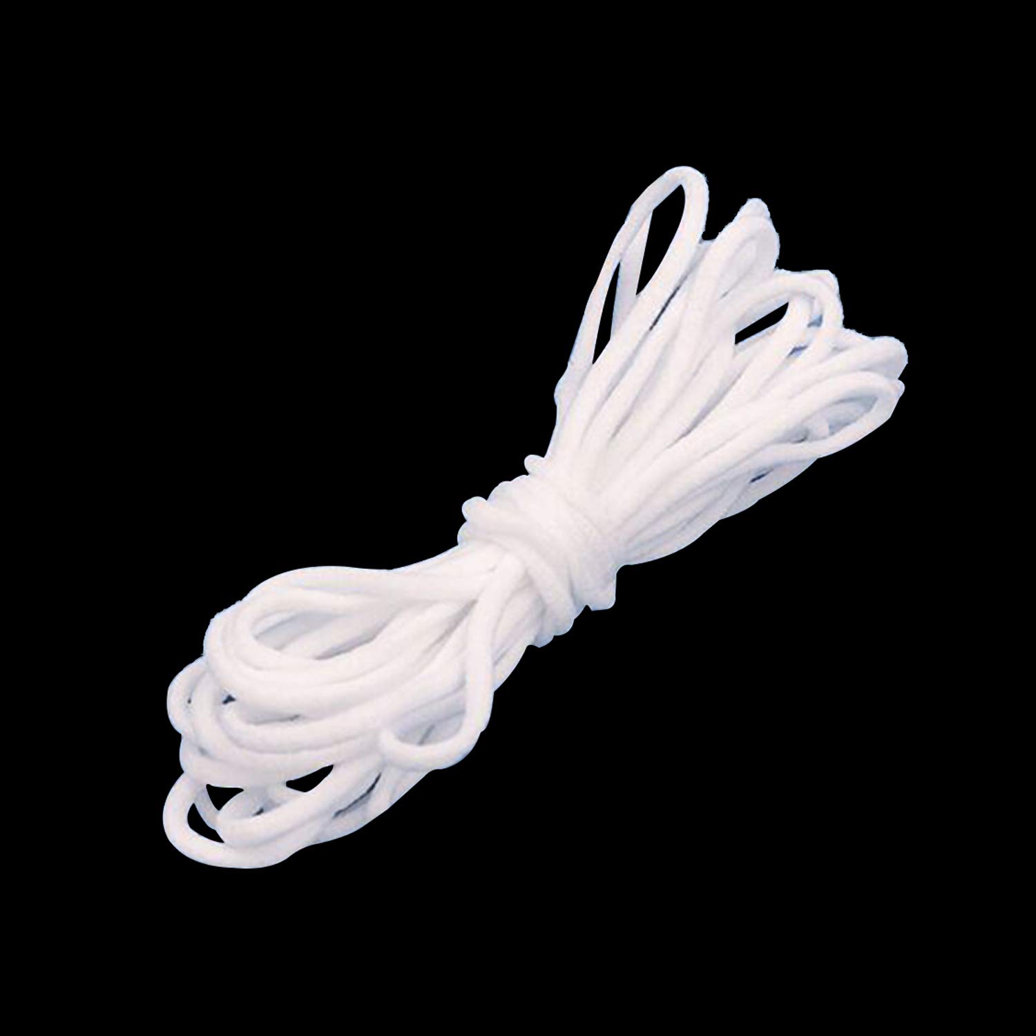 WedDecor White 3mm Round Elastic Cord for Sewing & Craft, 100 Metre Long Strong Elastic Band Stretch Strap String, Soft and Comfortable Elastic Cord for Sewing, Beading, Handmade DIY Crafts
