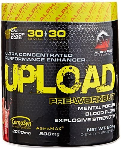 Alpha Pro Nutrition Upload Ultra Concentrated Pre Workout, The Ultimate Performance Enhancer, Watermelon Splash, 30 Servings by Alpha Pro Nutrition