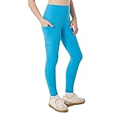 Moozava Girls Athletic Leggings with Pockets Kids High Waisted Dance Pants Yoga Workout Running Cheer Gymnastics Tights