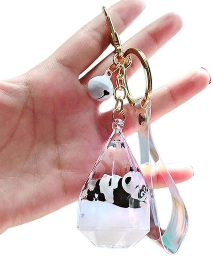 moving liquid keychain