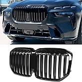 MAXDOM Replacement Front Upper Grill Fit for BMW (2023-2026) X7 G07 LCI – Gloss Black Single Slat ABS Grille