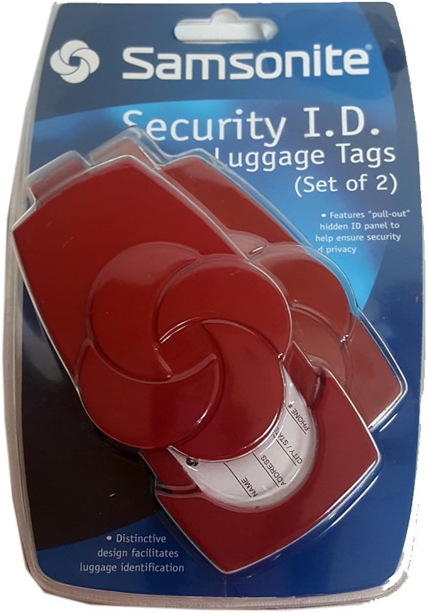 samsonite security id luggage tag