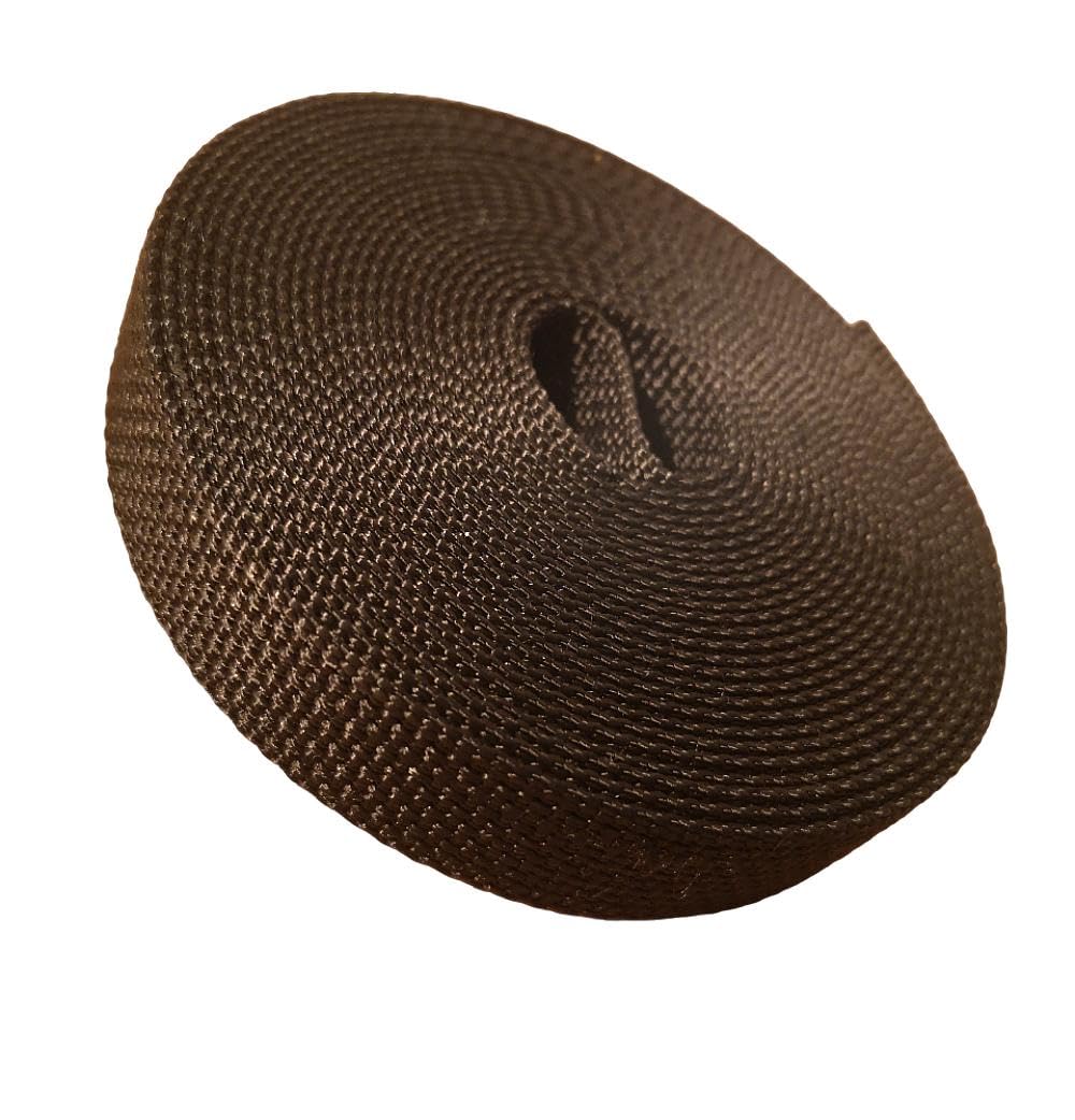 6 m Maxi Roller Shutter Strap Black 23 mm Width Extra Strong ROLATEC