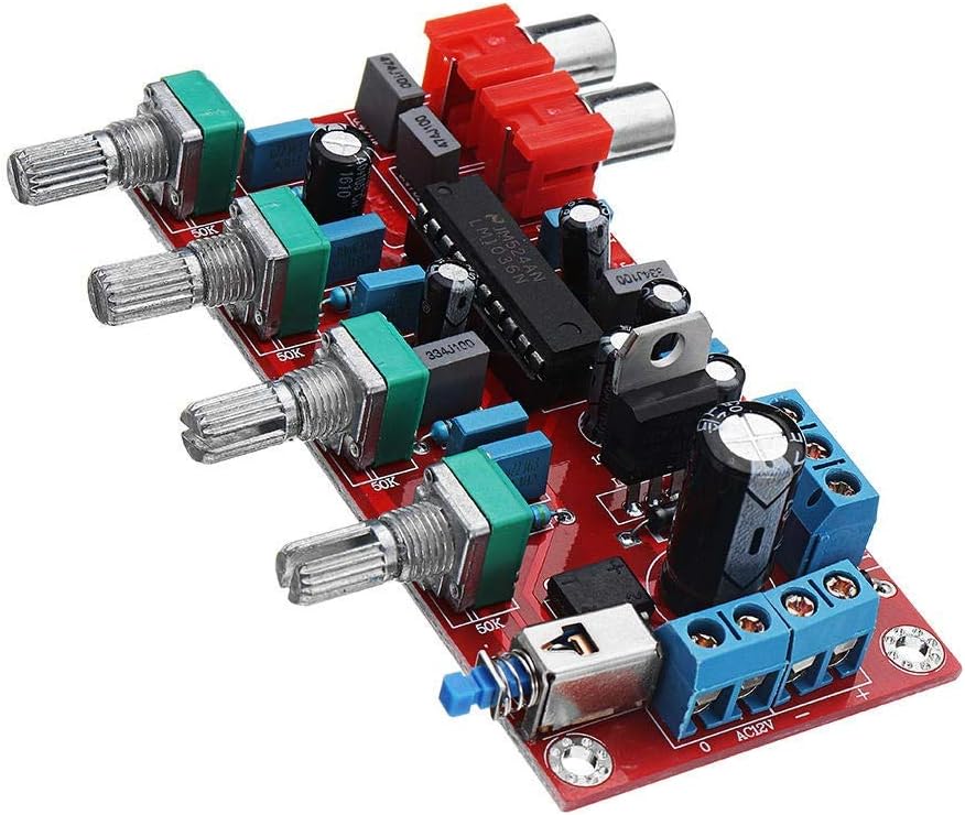 Gulakey LM1036 Luxurious HIFI Amplifier Preamplifier Volume Control Tone Board DC 15V AC 12V Or 15V 1000UF Wood Shaving Tools