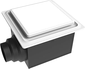 Aero Pure ABF80 L5 W ABF80L5 Ceiling Mount 80 CFM w/LED Light/Nightlight, Energy Star Certified, White Quiet Bathroom Ventilation Fan