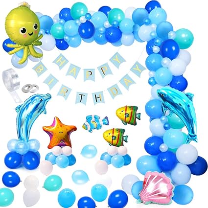 Mmtx Party Balloons Sea Theme Birthday Party Decoration Dolphin