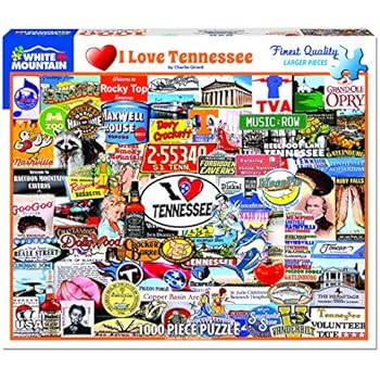 White Mountain I Love Tennessee - 1000 Piece Jigsaw Puzzle
