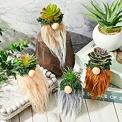 4 Pcs Mini Succulent Gnomes Swedish Plush Tiered