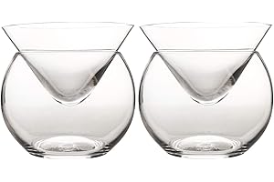 DUEBEL Glass Caviar Chiller Server Set 2pcs – Universal Martini, Wine, Liquor Cocktail Chiller Cup