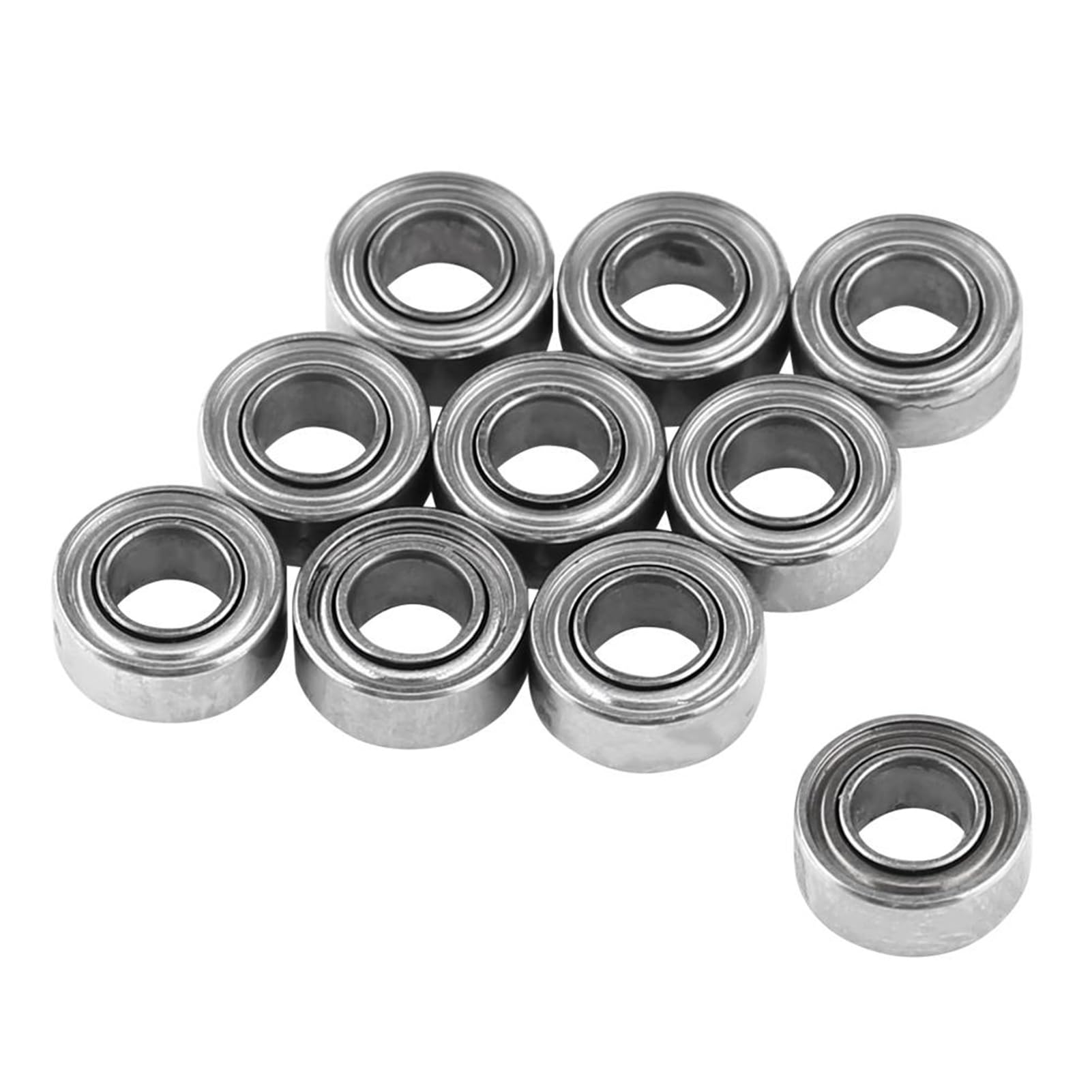 Dingln 10pcs MR63ZZ Double-shielded Miniature Ball Bearings 3x6x2.5mm Compatible With 3D Printer, Model Making