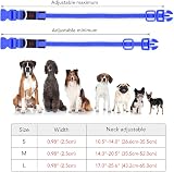 YFbrite Light Up Dog Collar USB Rechargeable LED Blue Medium view 4