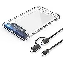 ELUTENG Boîtier De Disque Dur Externe USB C 3.1 De 2,5" Pour Disque Dur SATA Et SSD De 2,5", 5 Gbit/s USB Gen 2 Vers SATA III, Adaptateur Pour Disque Dur SATA