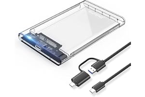 ELUTENG 2.5 SSD Enclosure 5Gbps Hard Drive Case Tool Free SATA to USB 3.1 Solid State Drive Enclosure USB C SSD HDD Enclosure Max 4TB Support UASP for 2.5 Inch SSD & HDD for WD Seagate Samsung