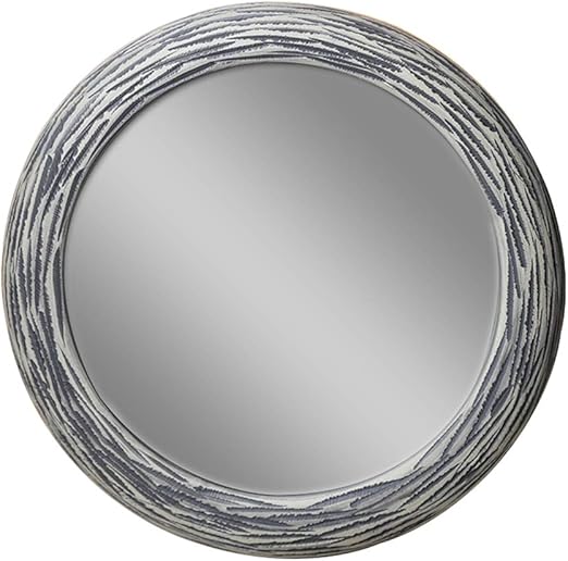 Bathroom mirror Badezimmerspiegel Runde antike Keramik gerahmt Wand