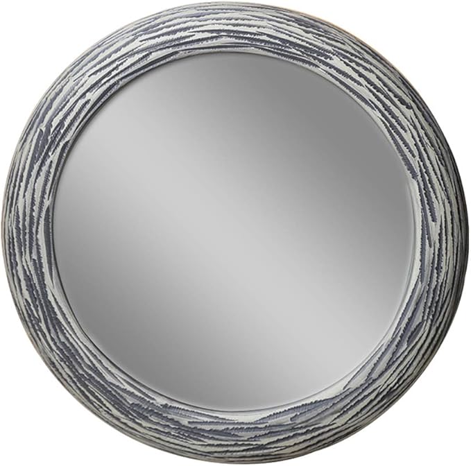 Bathroom mirror Badezimmerspiegel Runde antike Keramik gerahmt Wand