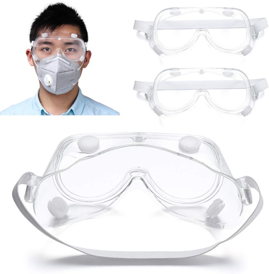 1 pcs Anti Scratch Safety Glasses, Universal Eye Protection Survival Soft Dustproof Safety Goggles Anti-Fog Glasses Windproof