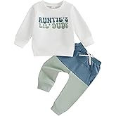 BemeyourBBs Toddler Baby Boy Fall Winter Clothes Funny Letter Long Sleeve Sweatshirt and Pants Set 2 Piece Sweatsuit Outfit