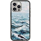 CASETiFY Compact iPhone 15 Pro Max Case [Slim and Sleek/Compatible with Magsafe / 4 ft. 2X Military Grade Drop Protection] - Deep Blue Sea - Clear Black