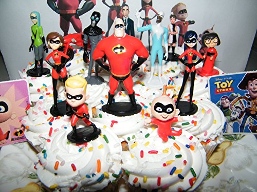 Disney Incredibles 2 Movie Deluxe Cake Toppers Cupcake Decorations