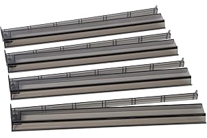 GUSTARIA Mahjongg All-in-One Tile Rack & Pusher, Clear Acrylic Mahjong Rack and Pusher Combo, Modern American Majiang Tile Racks, Set of 4, Black