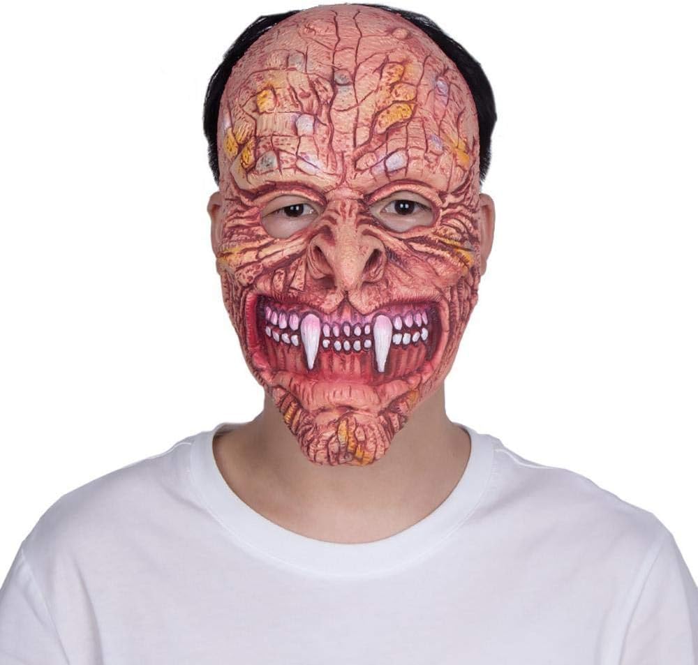 Circlefly Halloween Tusk Ghost mask horror latex wig Bar Prom prank props