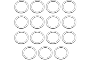 Zreneyfex 15Pcs M14 Oil Drain Plug Gaskets, M14 Oil Plug Gasket Oil Drain Pan Crush Washer Replacement for Mitsubishi