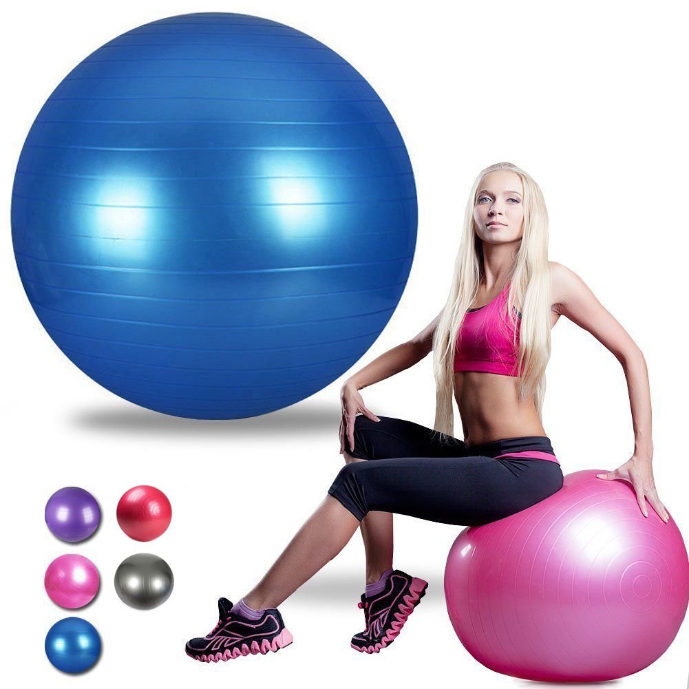 65-Centimeter Black Mountain Products PSPURP Professional Grade Stability Ball 1000lbs Anti-Burst 2000lbs Static Weight Rated