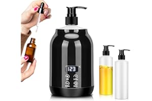 Essential Oil Heater, Electric Massage Oil Warmer with 2 Essential Oil Bottles and 2 Pump Heads, Portable Professional Oil Bo