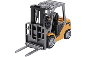 Julihai RC Forklift, 1/64 Remote Control Forklift Zinc Alloy Construction Vehicle with 8 Channel Joystick Control Truck Toy f