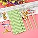 Fiesta Party Paper Straws Cactus Sombrero Donkey Pattern Drinking Straws Striped Decorative Straws for Parties Festival (36 Sets)