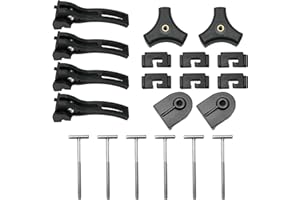 DUZFOREI Universal Tonneau Cover Clamp Set, Hard Tri Fold Tonneau Cover Parts, Black