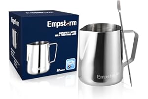 Empstorm Espresso Machine 20 Bar,Espresso Coffee Maker with Milk Frother Steam Wand,Semi-Automatic Dual-nozzle Espresso Machine,Automatic power-off Function (Milk Frothing Cup)