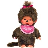 Monchhichi Classic Girl Pink Bib 20 cm