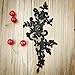 2 Pcs Wine Red Flower Lace Patches for Wedding Dress DIY Clothing Flower Applique Collar Material