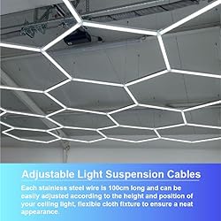 HAMRVL 12 Pcs Hexagon Garage Lights Lighting