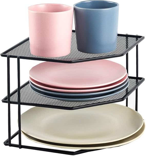NeatO 3Tier Corner Shelf Counter and Organizer, Black Amazon