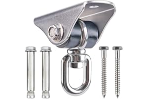 BeneLabel Silent Heavy Duty Swing Hanger, 360° Rotation, Stainless Steel, Heavy Duty, for Swing, Hammock, Yoga, Sandbag, 1000 LB Capacity