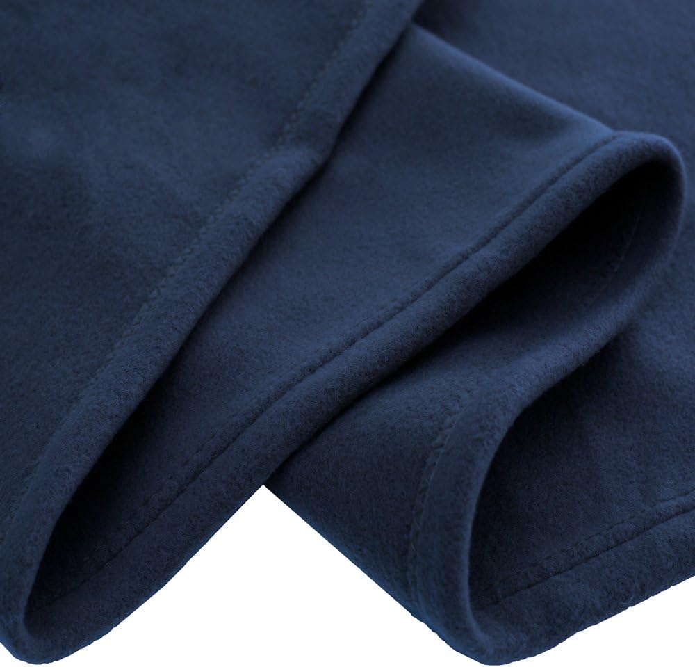 Bare Home Polar Fleece Blanket - Full/Queen - Warm Cozy - Hypoallergenic Premium Poly-Fiber Yarns - Thermal - Lightweight Bed Blanket (Full/Queen, Dark Blue): Home & Kitchen