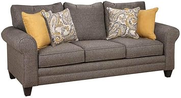 Amazon Com Chelsea Home Sofa In Vibrant Smoke Kitchen Dining