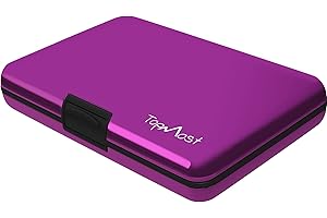 TopMost RFID-Blocking Aluminum Wallet Credit Cards Holder for Men & Women - Slots for 12 Cards And Bills. Credit Card Protector - Credit Card Case. Metal Card Holder. RFID Card Holder for Women & Men