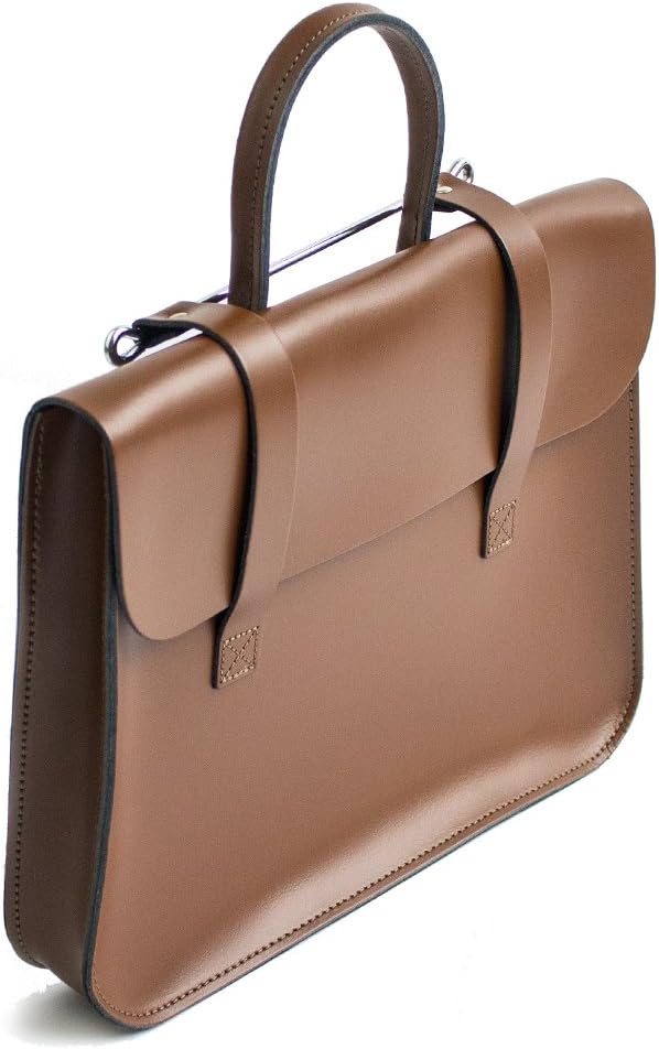 Deluxe Stylish Vintage Real Leather Music or Laptop Case Satchel- 7 Colours