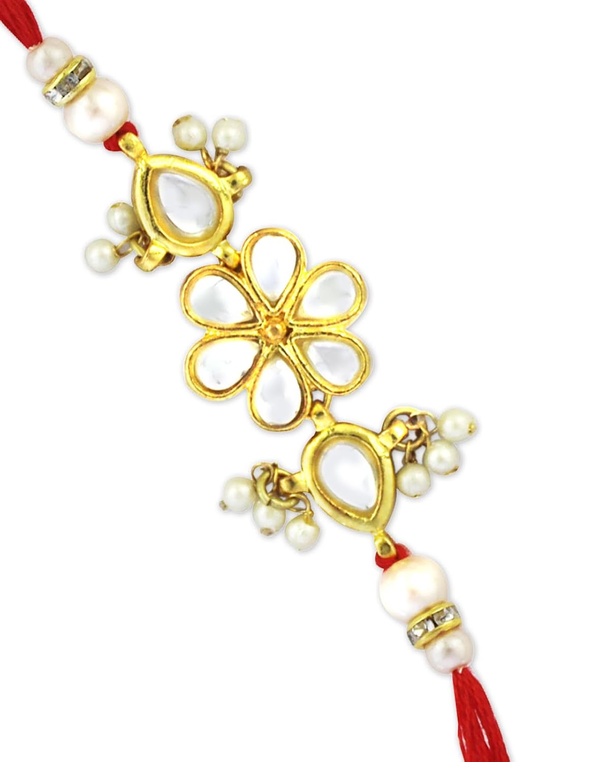 karatcart goldplated kundan rakhi for brother