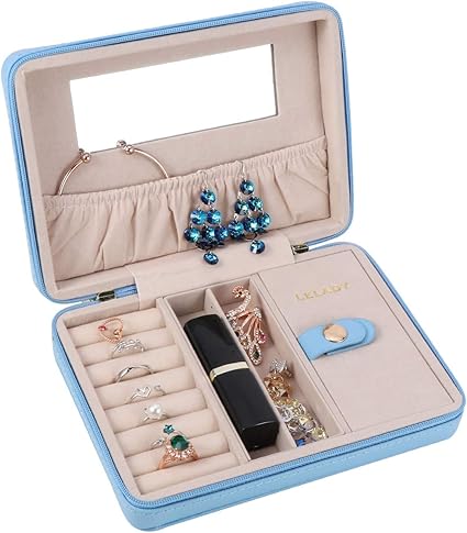 LELADY Caja Joyero Pequeña para Mujer, Joyero Viaje Cajas ...
