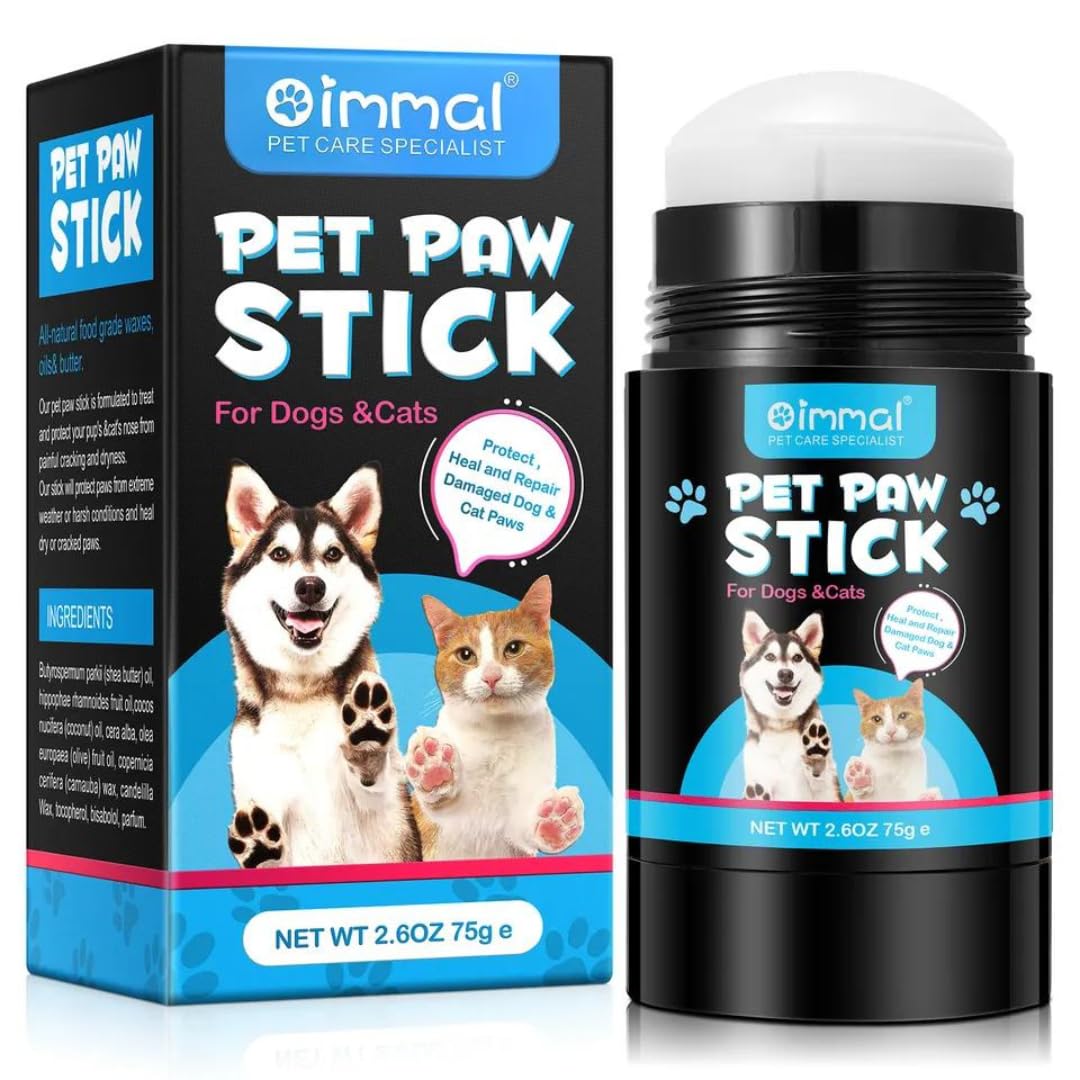 OVALA Pet Claw Nose Balm Stick Lick Safe Paw Balm For Dogs Foot Care Balm Protect Heal And Repair Damaged Paws Reduce Skin Irritation And Redness 75g/2.6oz