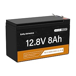 VESTWOODS 12V 8Ah LiFePO4 Lithium Iron Phosphate