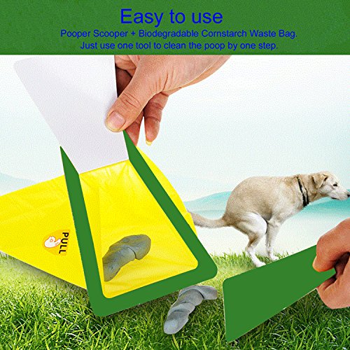 Perzcare Dog Waste Bags Heavy Duty Pet Pooper Scooper Disposable Poop Bags Pickup Remover for Outdoor Pet Puppy Cat Kitten 12Pcs/Pack