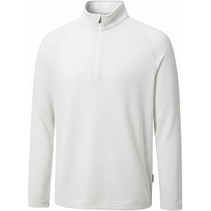Frevontica Men's Quarter Zip Mock Neck Golf Pullover Moisture Wicking Top | 1/4 Zip Lightweight Long Sleeve Dry Fit UPF 50 At