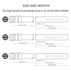 SANDEIN Watch Bands - Silicone Quick Release Soft